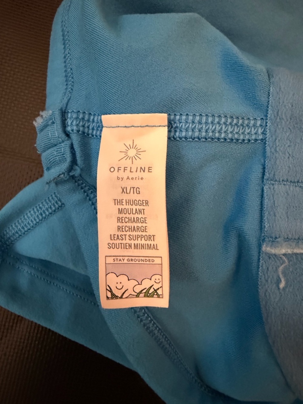 Offline by Aerie Blue Strappy Crop Bra/Tank - The Hugger - size XL - Picture 3 of 3